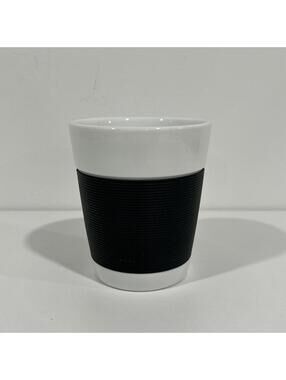 Bodum Canteen Double Wall Coffee Mug Black White Glass Cup Insulated
